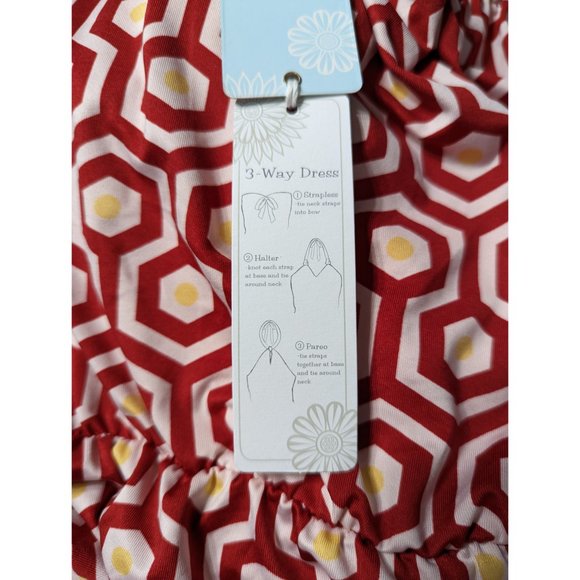 Mud Pie Gameday Burgundy and Gold Leighton Maxi Dress L - Picture 9 of 10